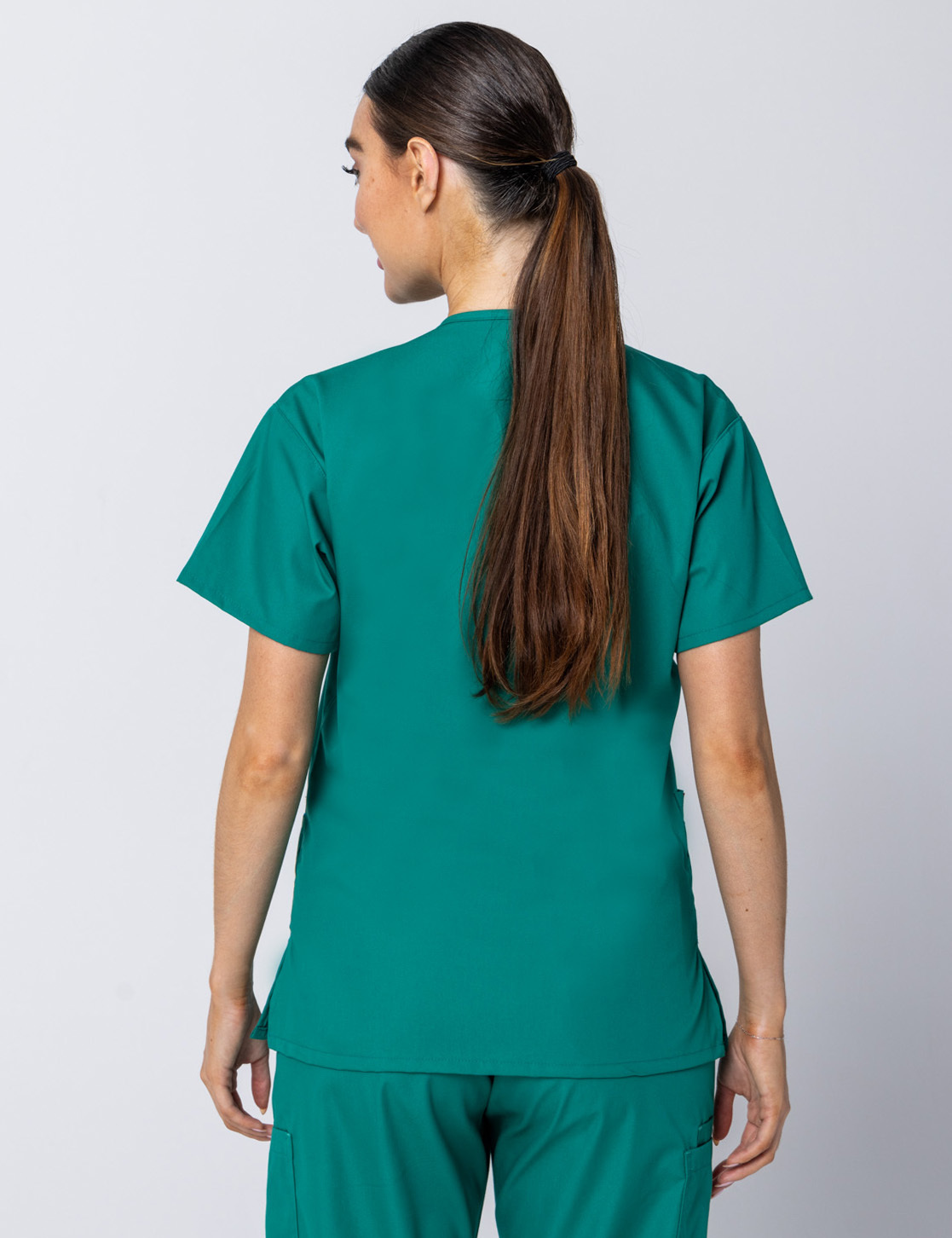 Women's 4 Pocket Scrub Top - Hunter - 3X Large - 3