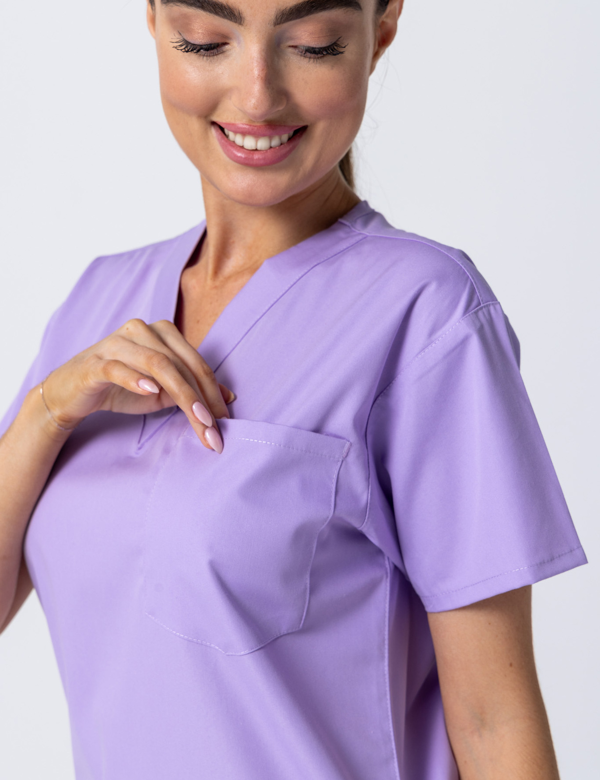 Women's 4 Pocket Scrub Top - Lilac - 4X large - 3