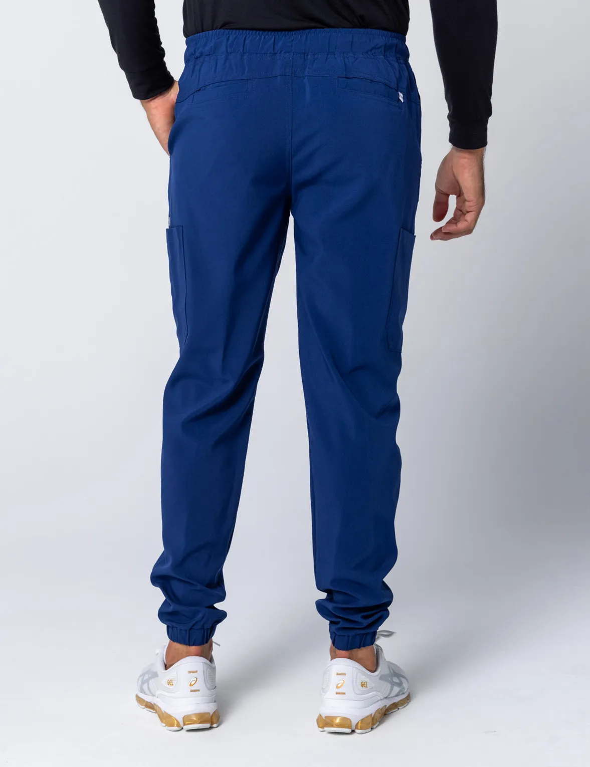 Tweed Health Super Clinic (Men's 4 Pocket Scrub Top and Jogger Pants in Midnight Blue incl Logos) - 3