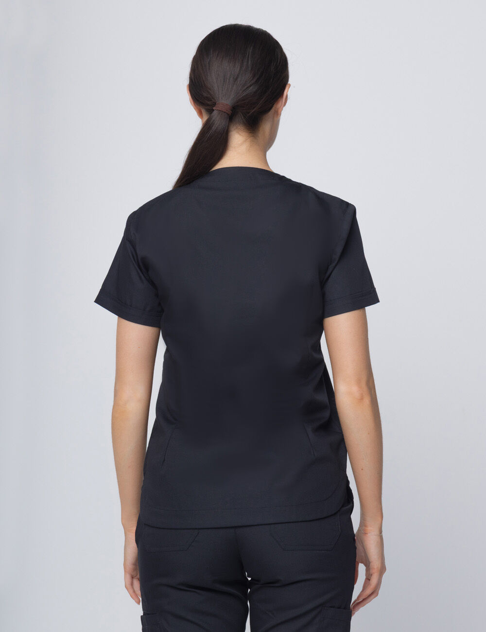 Women's Luxe Pro Scrub Top - Black  M - 3