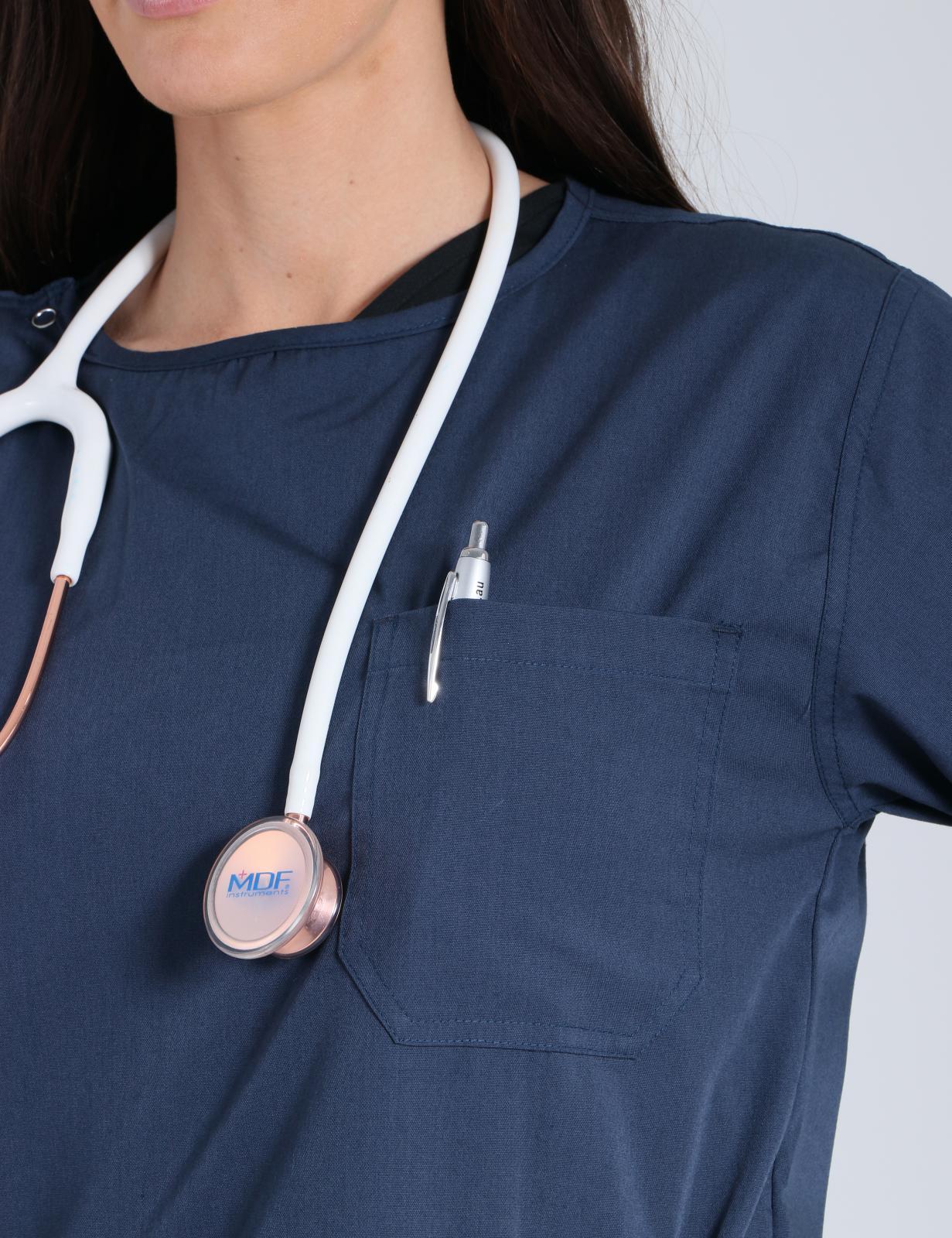 Side Opening Lab Coat - Navy - XX Small - 3