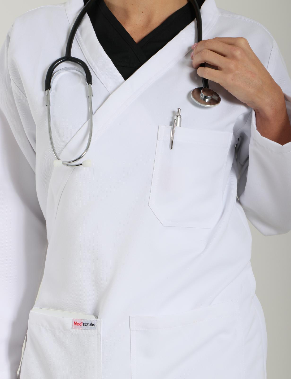 Wrap Around Lab Coat - White - XX Small - 3