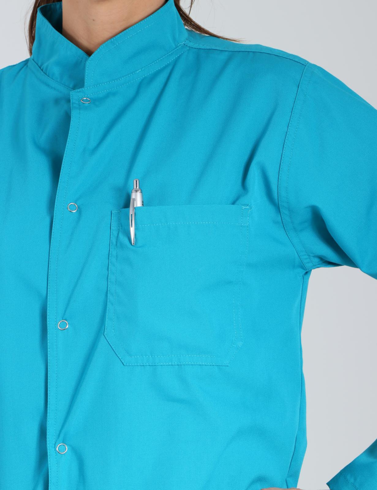 Lab Gown With Front Pockets And Side Ties - Teal - X Small - 3