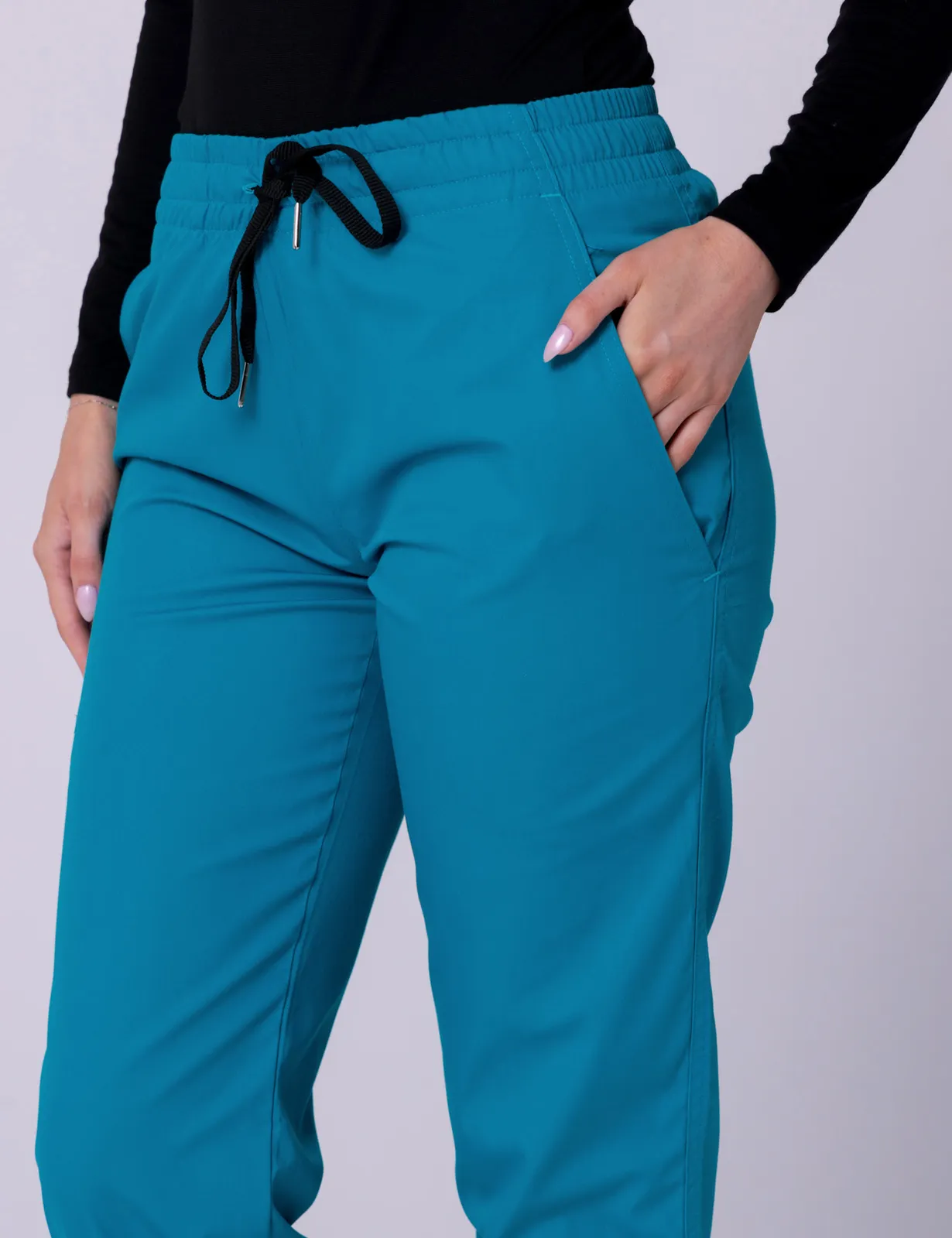 Women's Regular Cut Pants - Teal - X Small - 3