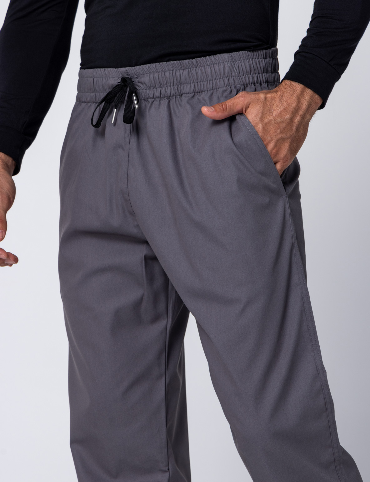 Men's Regular Cut Pants - Steel Grey - XX Small - 3