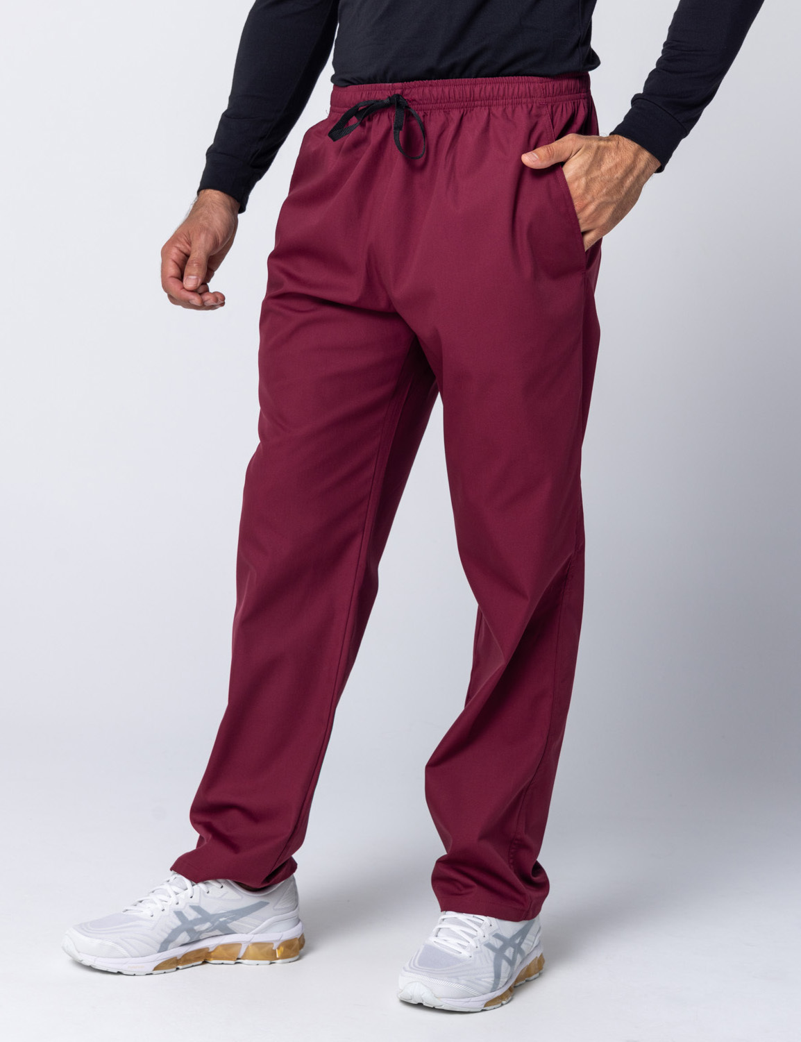 Men's Regular Cut Pants - Burgundy - 2X Large - 3