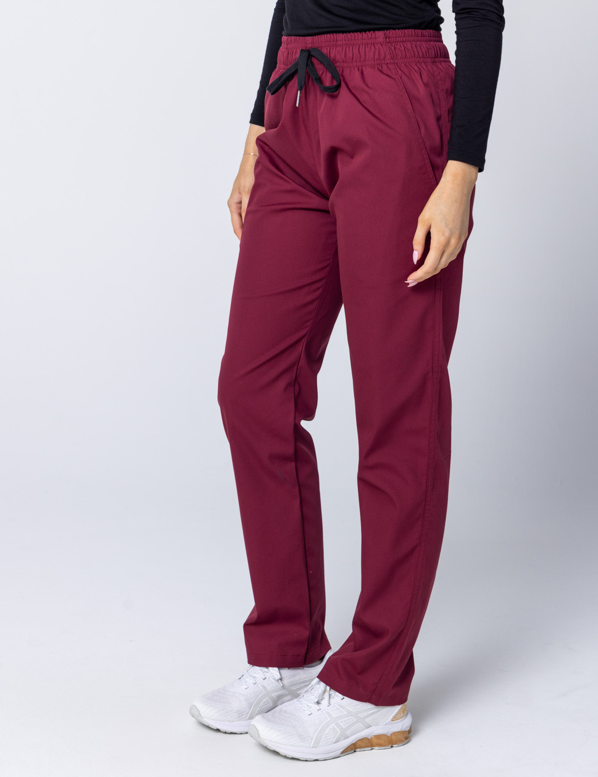 Women's Regular Cut Pants - Burgundy - 4X large - 3