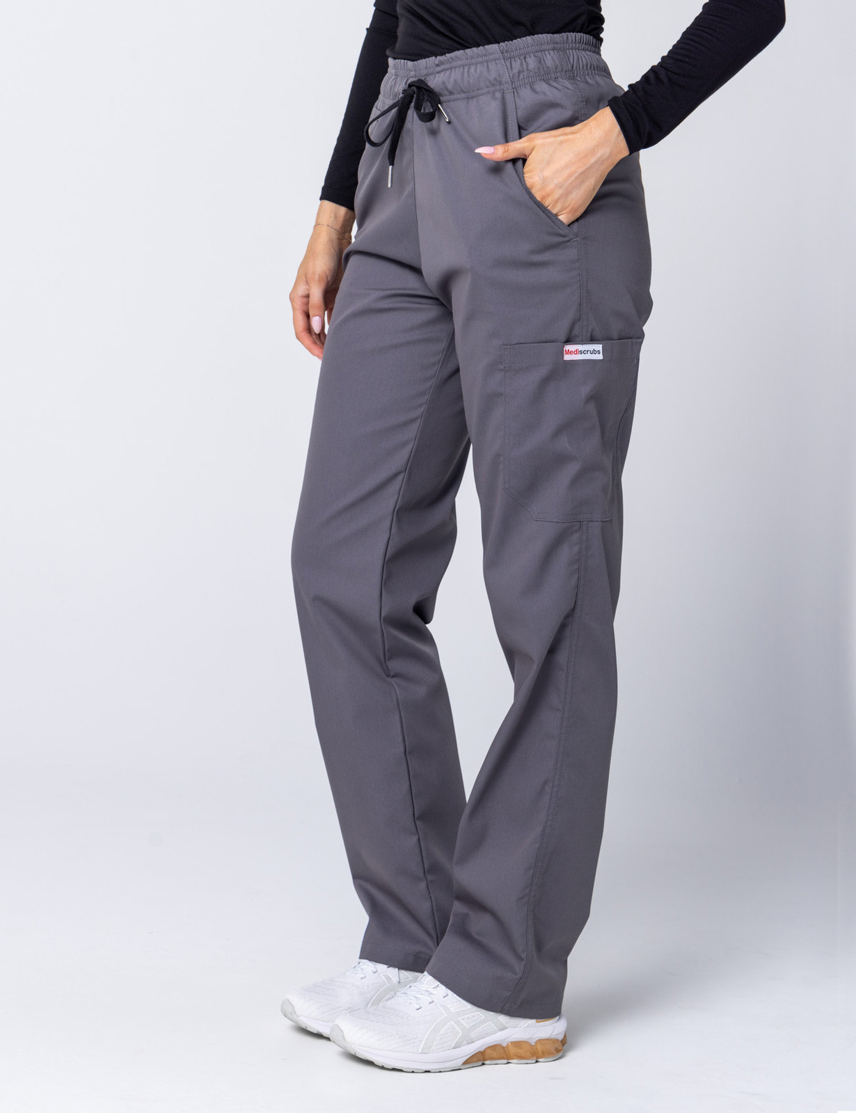 Women's Cargo Performance Pants - Steel Grey - Large - 3