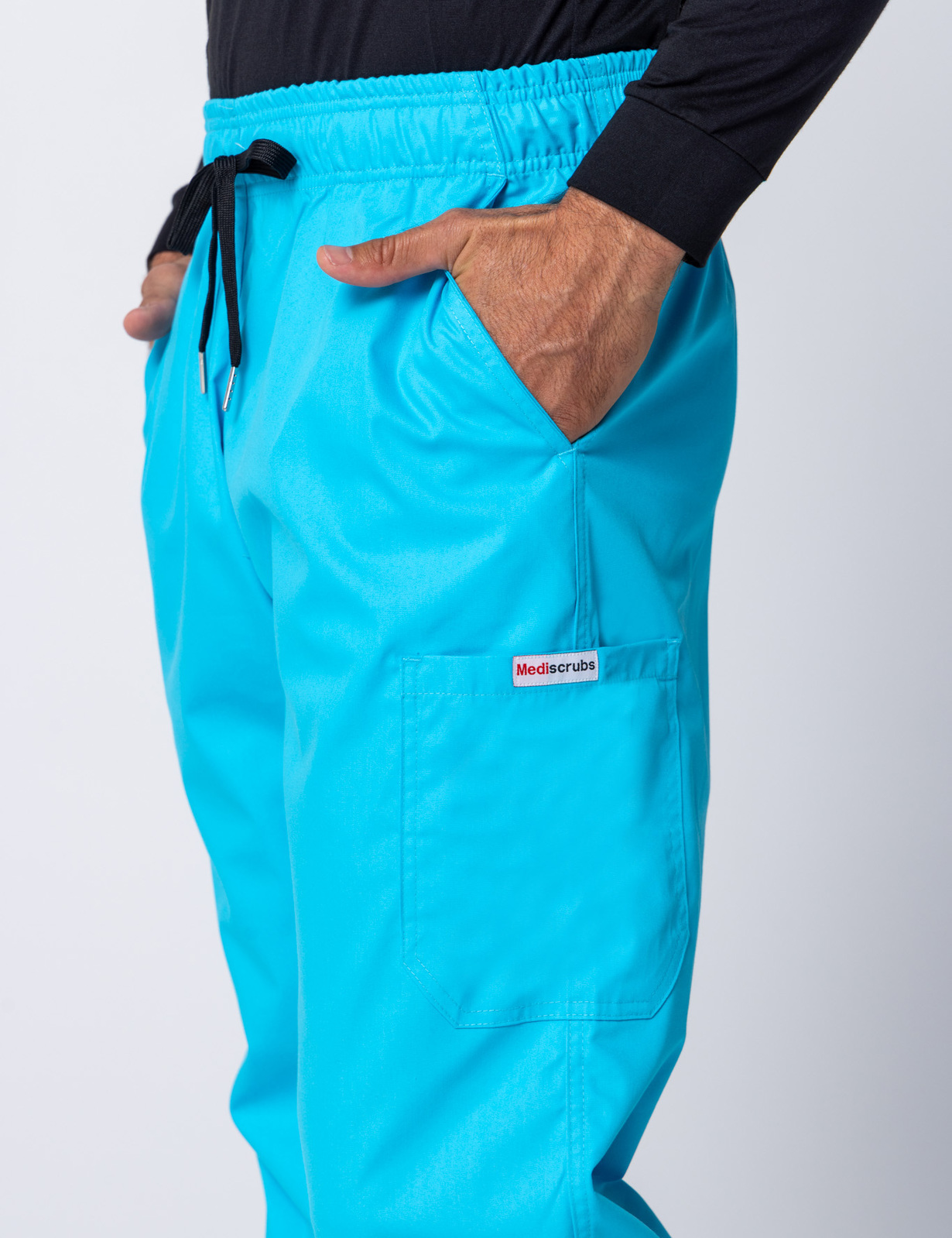 Men's Cargo Performance Pants - Aqua - Small - 3