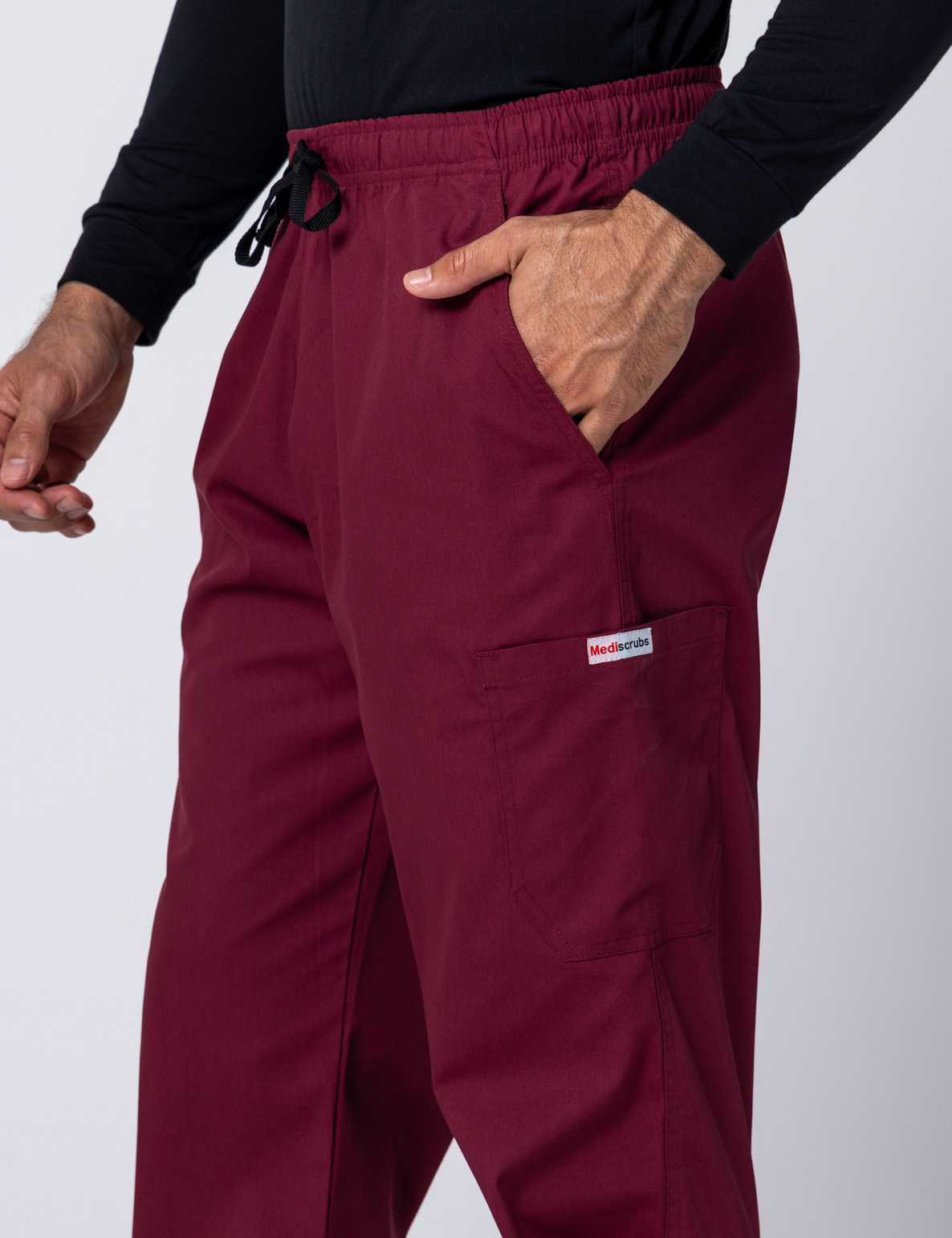 Men's Cargo Performance Pants - Burgundy - X Small - 3