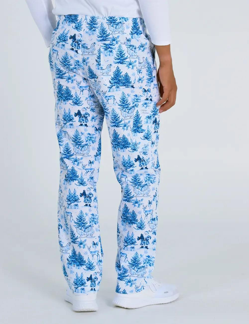 Noel Heritage Christmas Toile Men's Cargo Scrub Pants - XXS - 3
