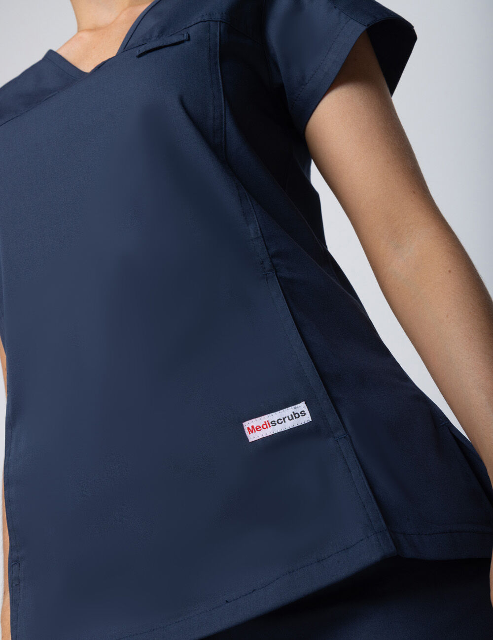 Women's Fit Solid Scrub Top - Navy - 3X Large - 3