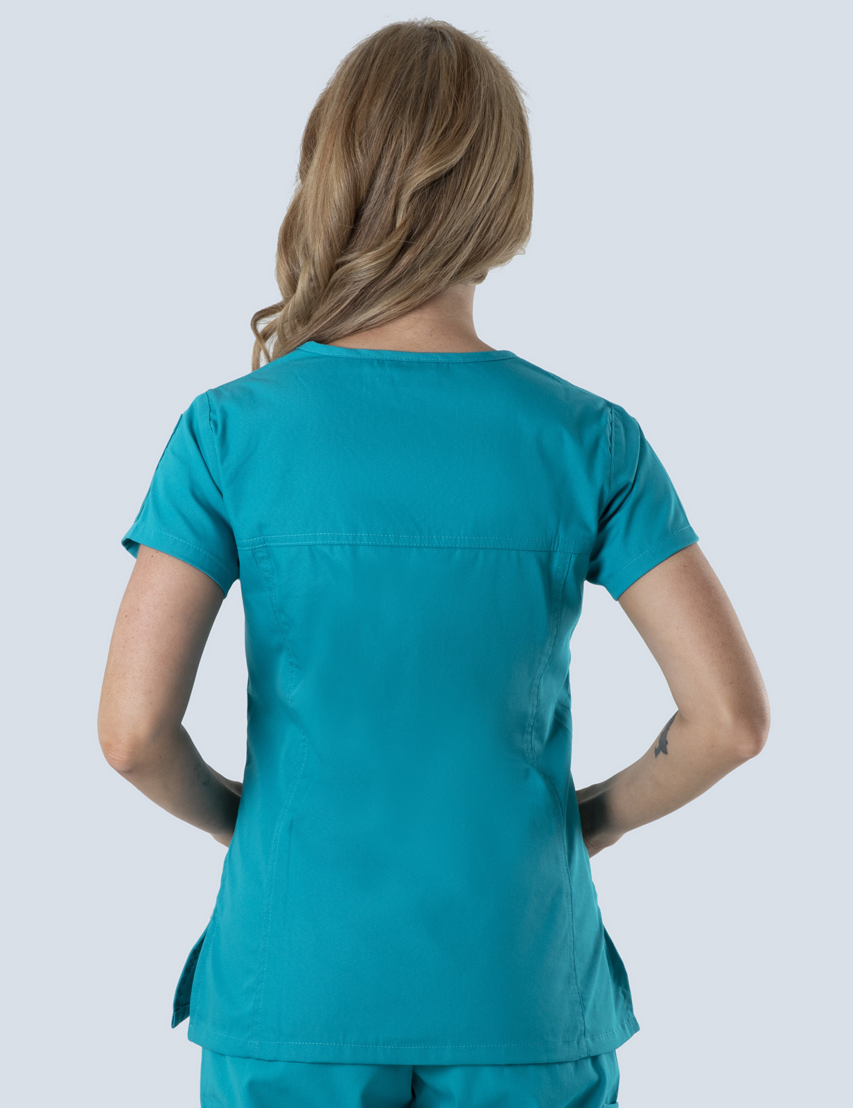 Women's Fit Solid Scrub Top - Teal - XX Small - 2
