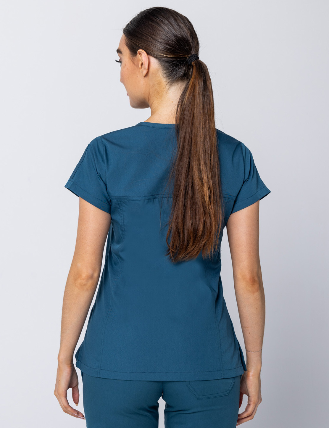 Women's Fit Solid Scrub Top - Caribbean - 2X Large - 3