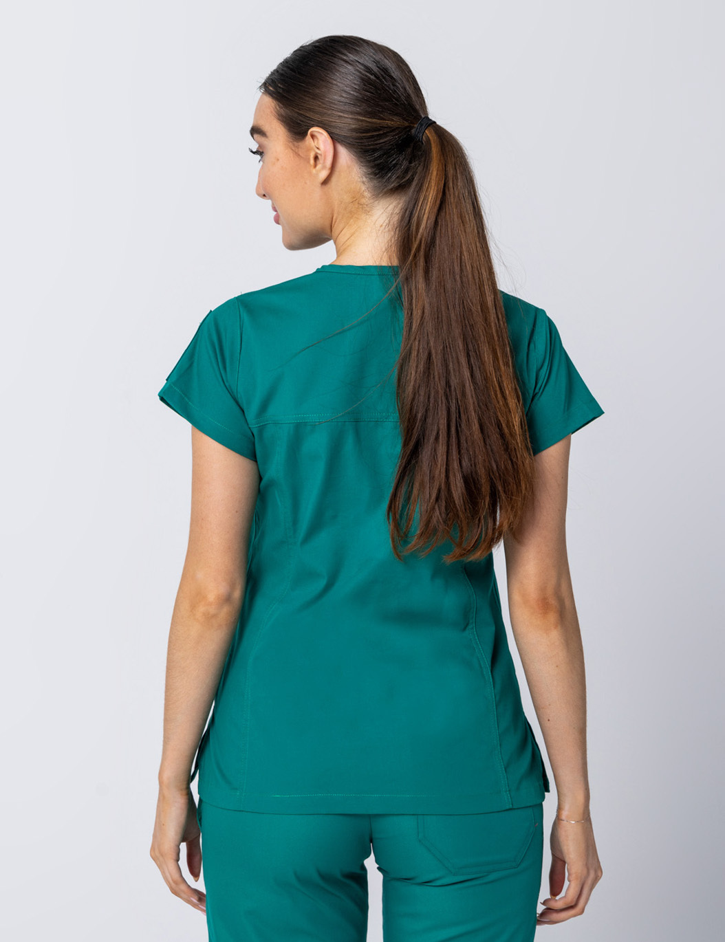 Women's Fit Solid Scrub Top - Hunter - Medium - 3
