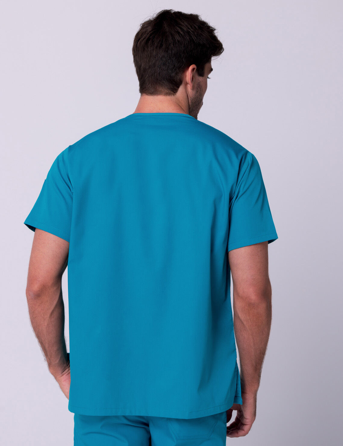 Men's Fit Solid Scrub Top - Teal - 4X large - 3