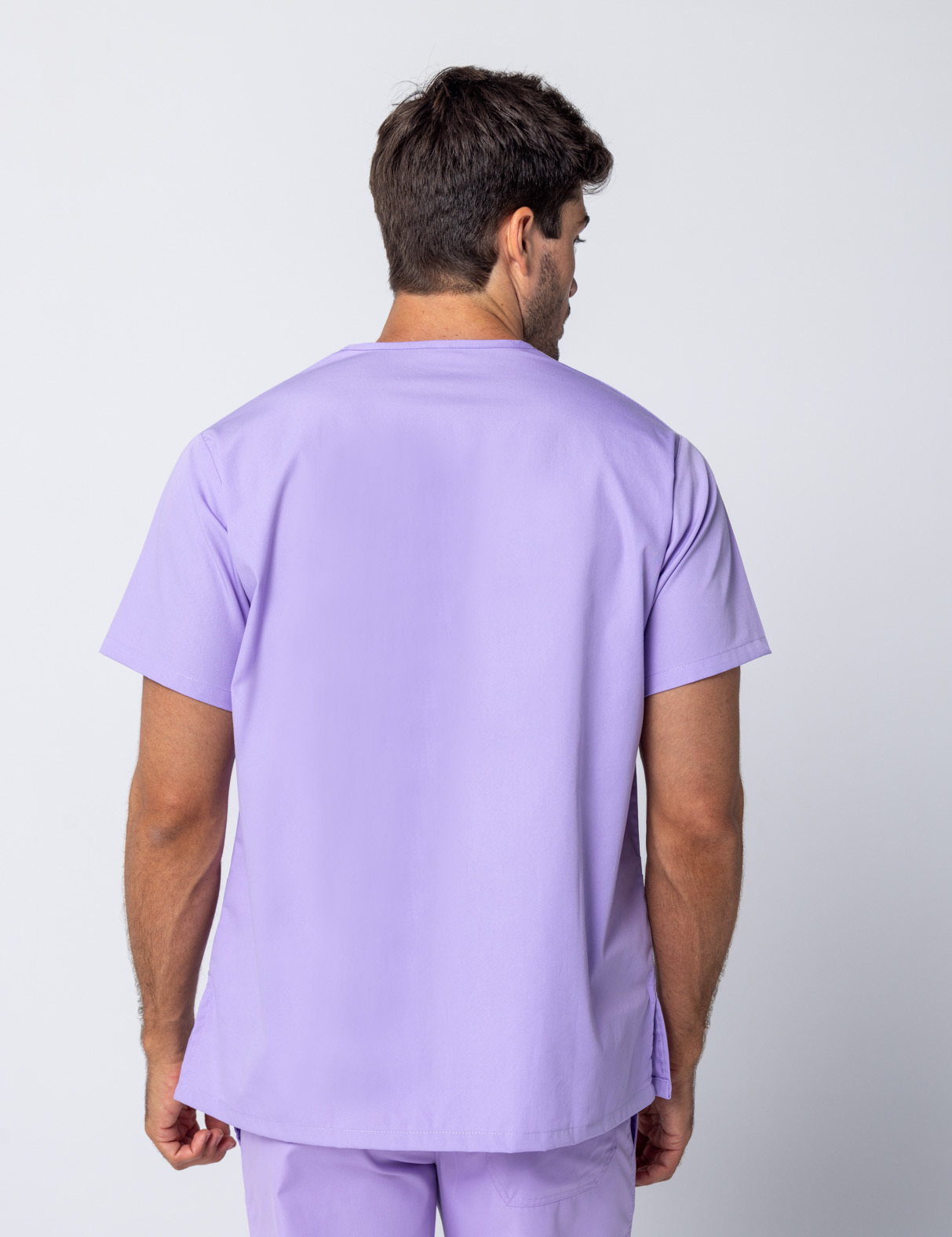 Men's Fit Solid Scrub Top - Lilac - X Large - 3