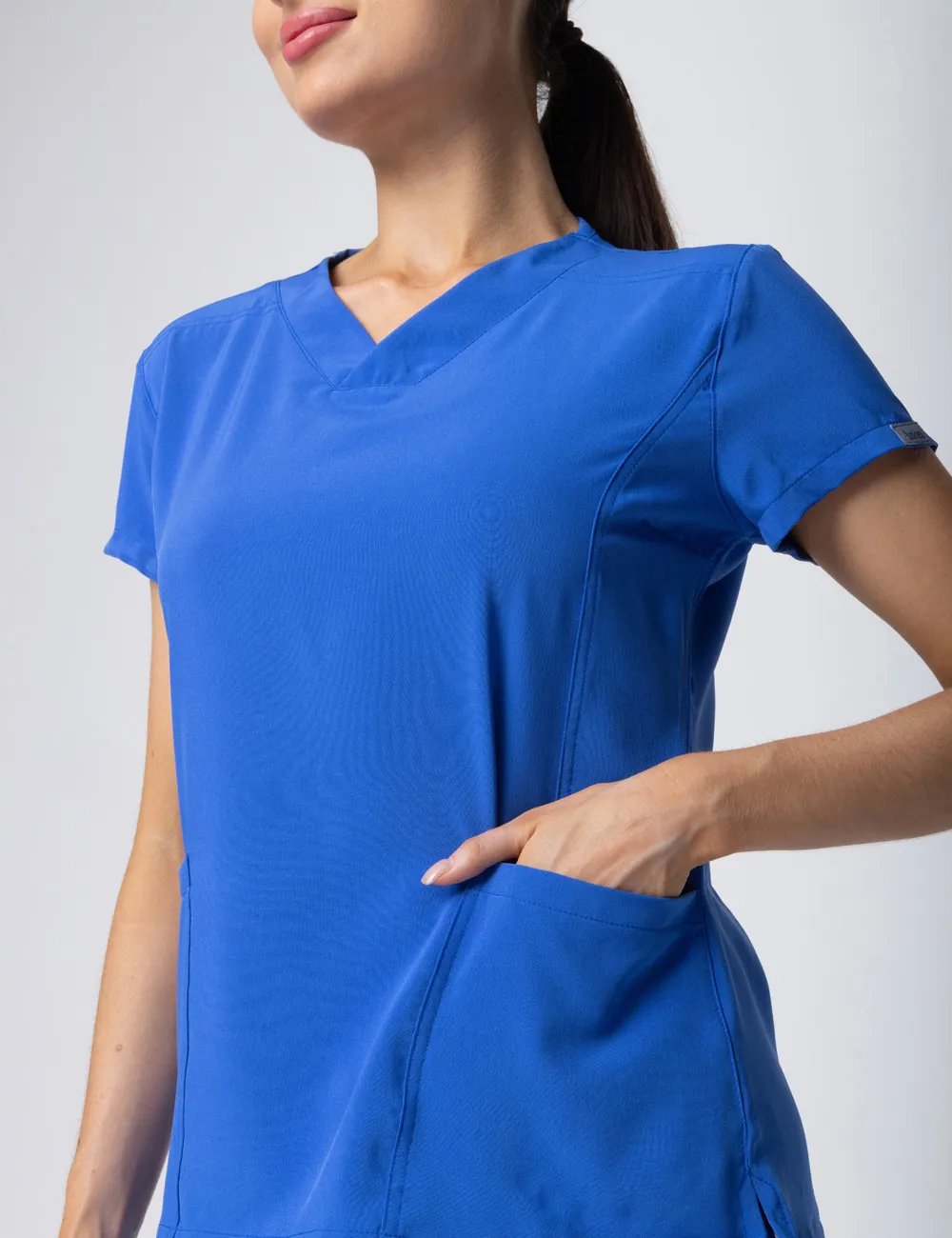 Anon Women's Scrub Top (Whisper Collection) - Electric Blue - XXS - 3