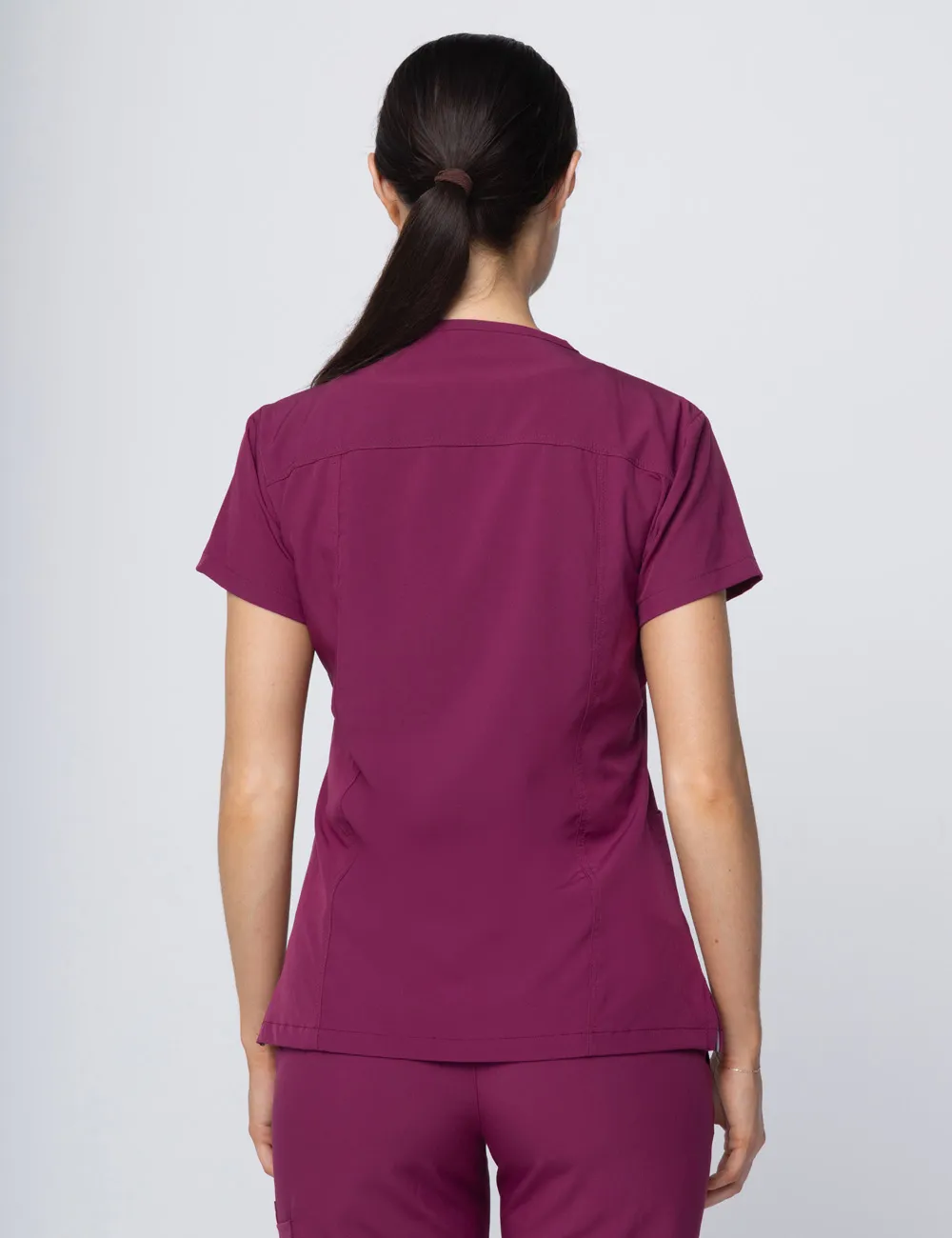 Anon Women's Scrub Top (Whisper Collection) - Exotic Plum - XXS - 3