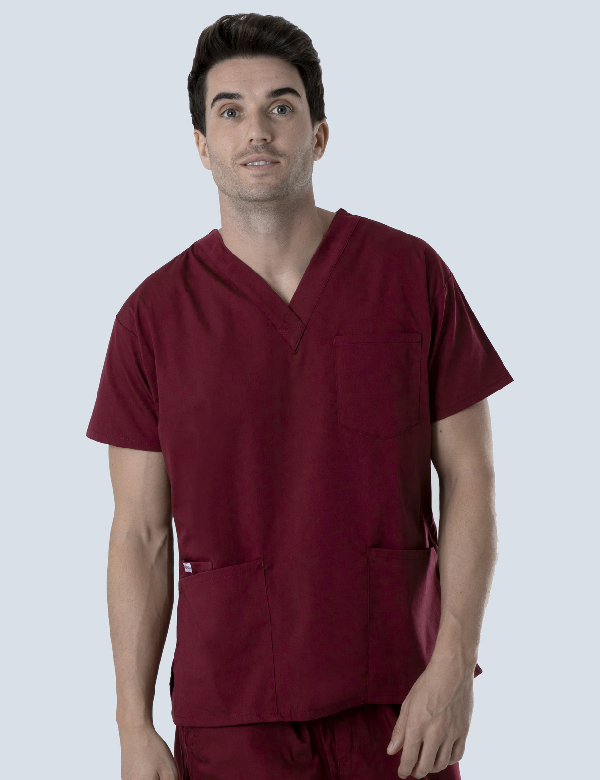 4 Pocket Scrub Top - Burgundy - 5X Large - 4