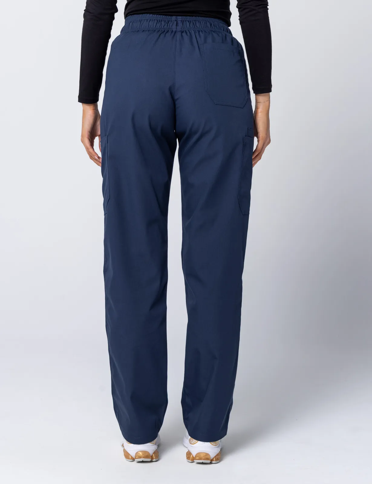 Tweed Health Super Clinic (Women's Fit Solid Scrub Top and Cargo Pants in Navy incl Logos) - 4
