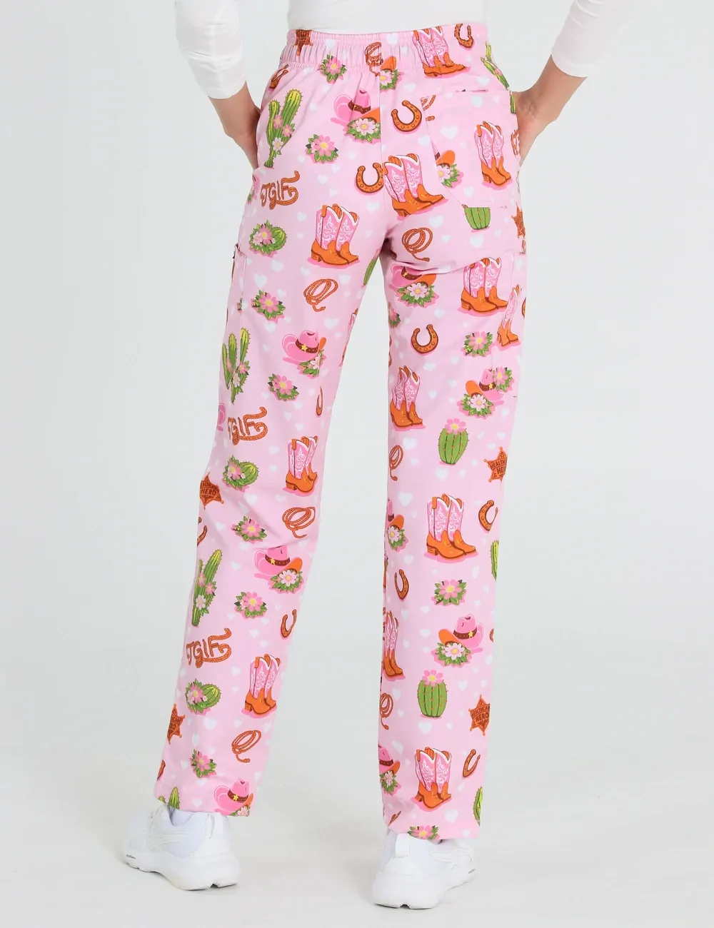 TGIF Boot Scootin' Friyay Women's Cargo Performance Scrub Pants - 4
