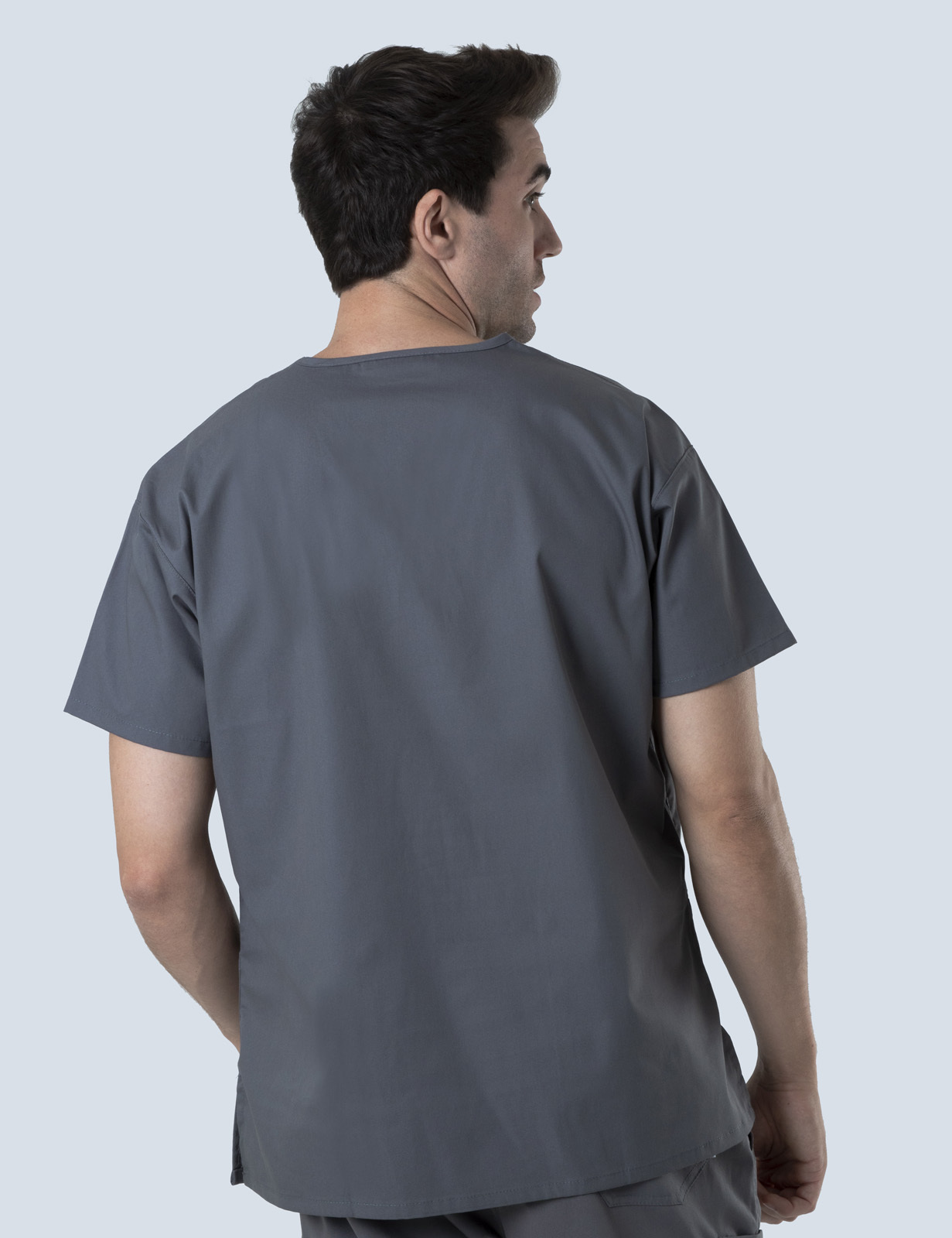 4 Pocket Scrub Top - Steel Grey - 5X Large - 5