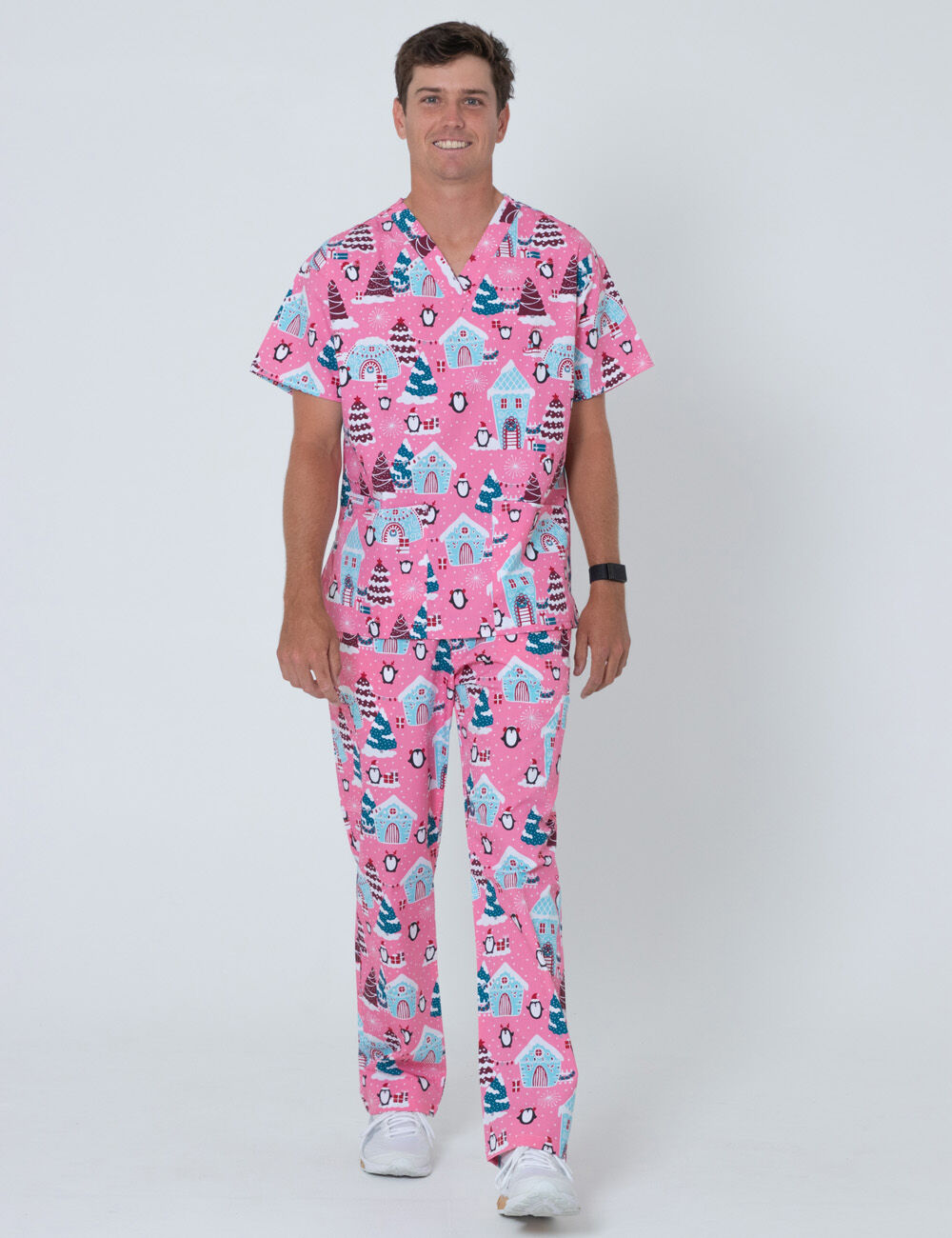 Enchanted Penguins Classic Scrub Top - M - 5