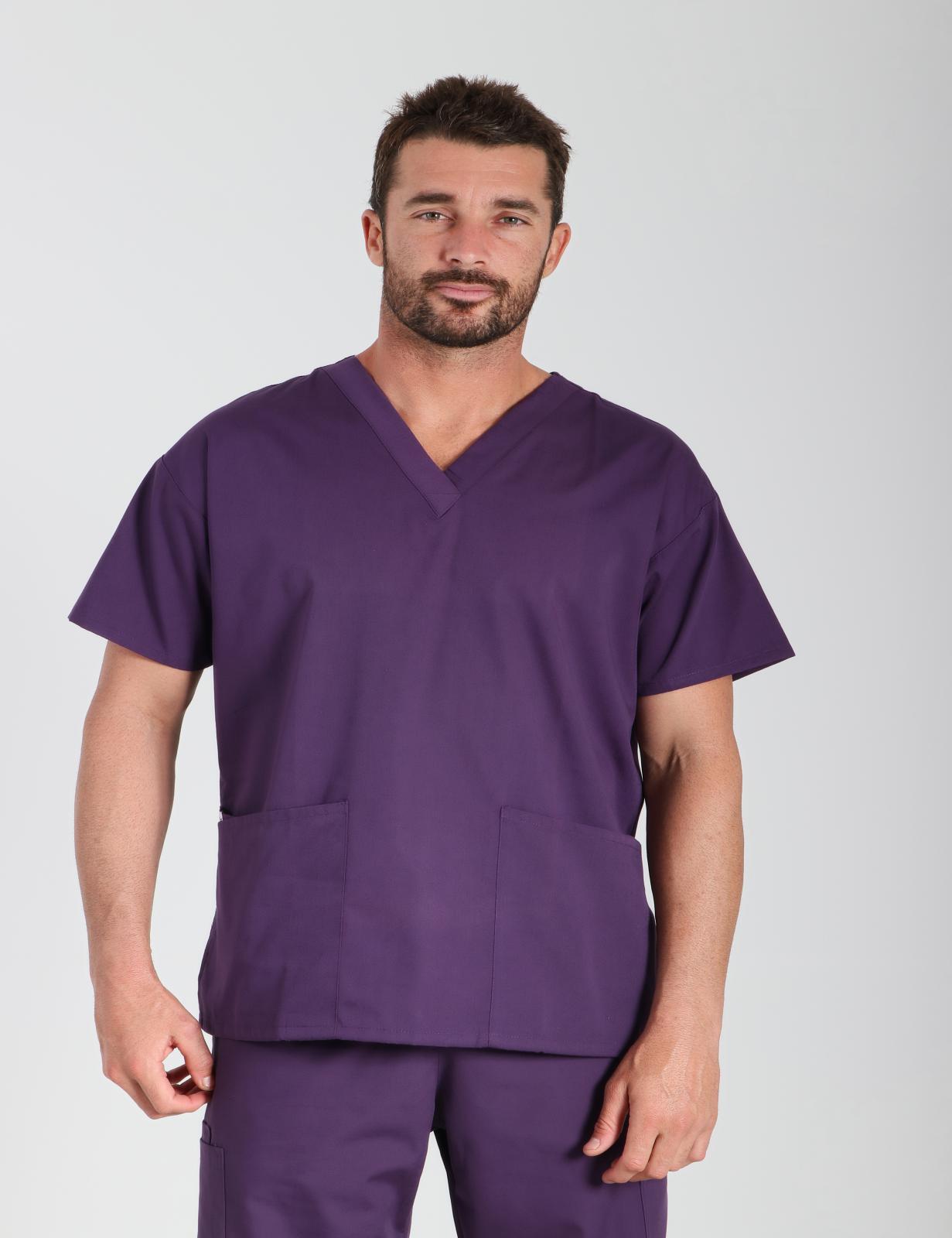 4 Pocket Scrub Top - Aubergine - 5X Large - 5