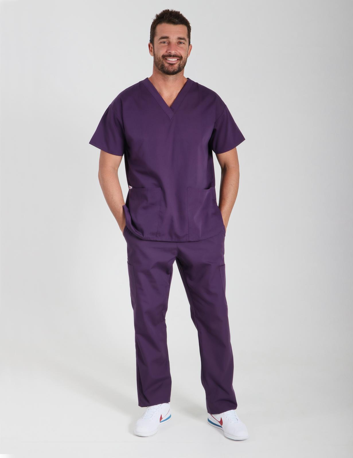 4 Pocket Scrub Top - Aubergine - 5X Large - 6