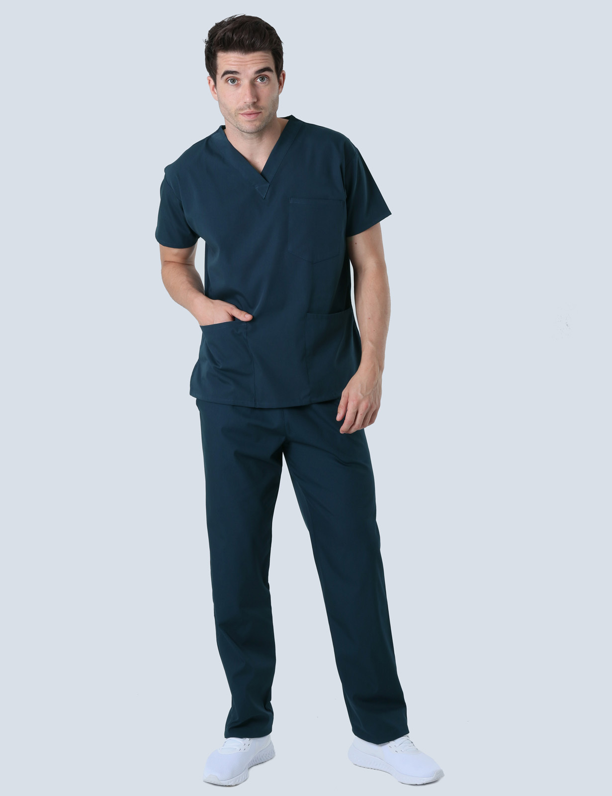 4 Pocket Scrub Top - Navy - X Small - 8
