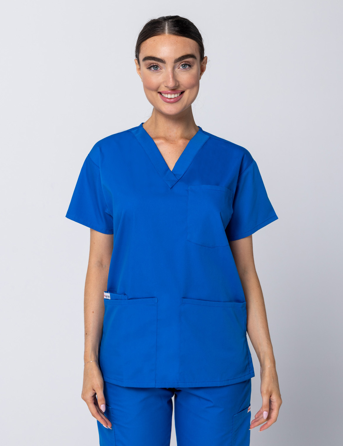 Women's 4 Pocket Scrub Top - Royal - X Small