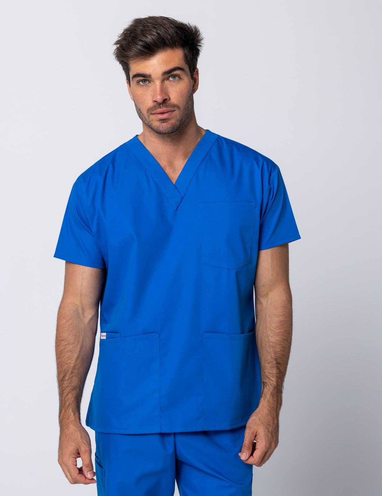 Men's 4 Pocket Scrub Top - Royal - Small