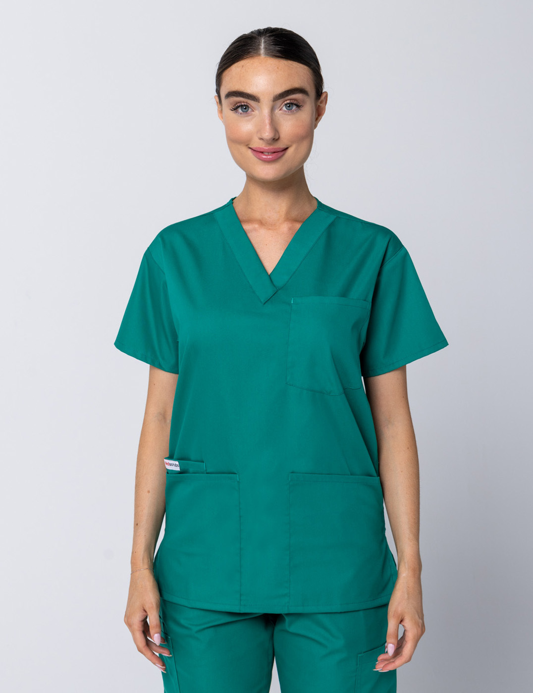 Women's 4 Pocket Scrub Top - Hunter - 3X Large