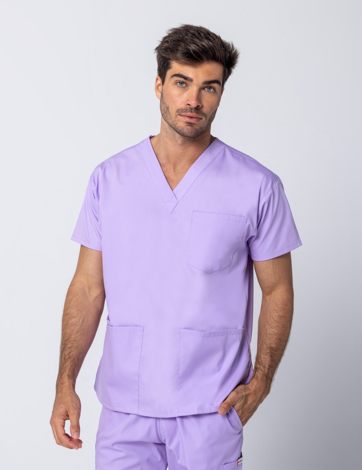 Men's 4 Pocket Scrub Top - Lilac - X Large
