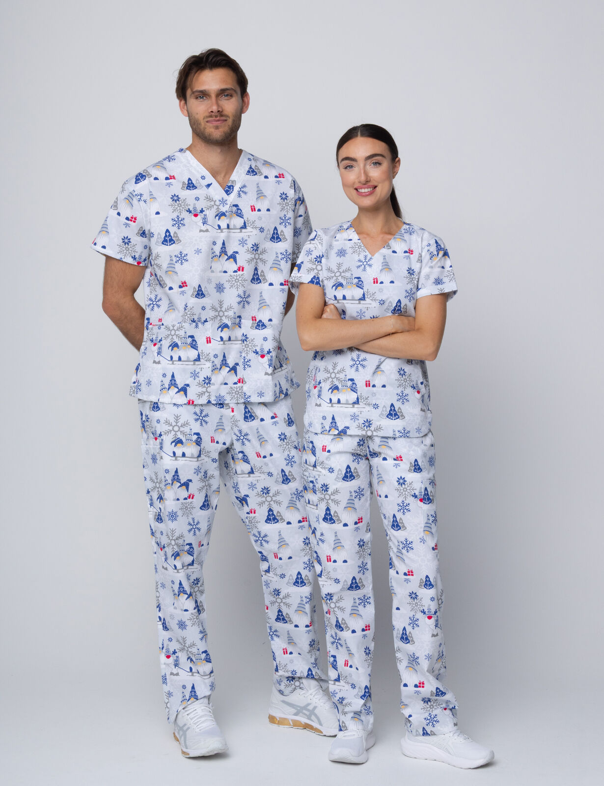 Snow Gnomes Classic Scrub Top