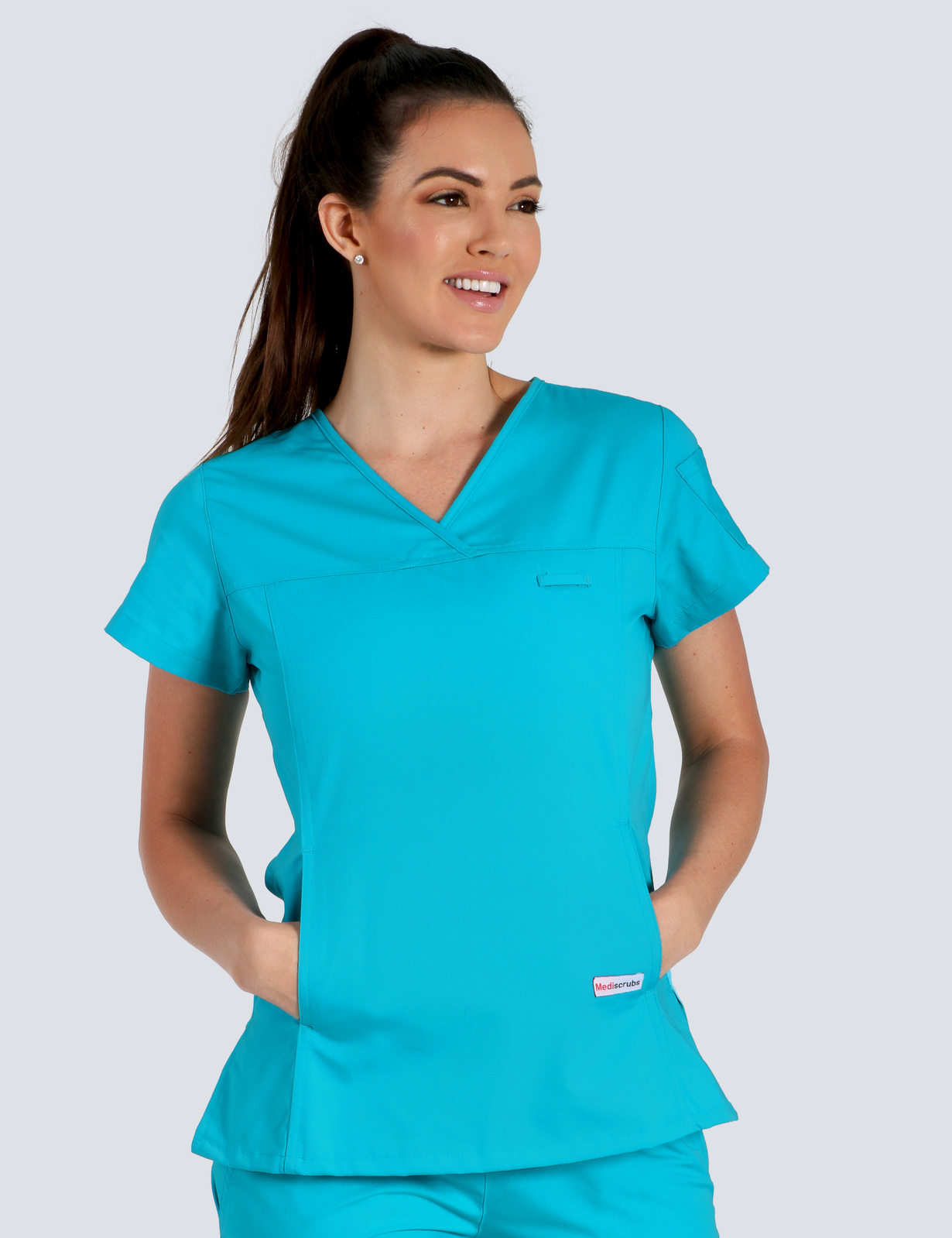 Queensland Children's Hospital Emergency Department Clinical Nurse  Uniform Top Bundle  (Women's Fit Top in Navy  incl Logos)
