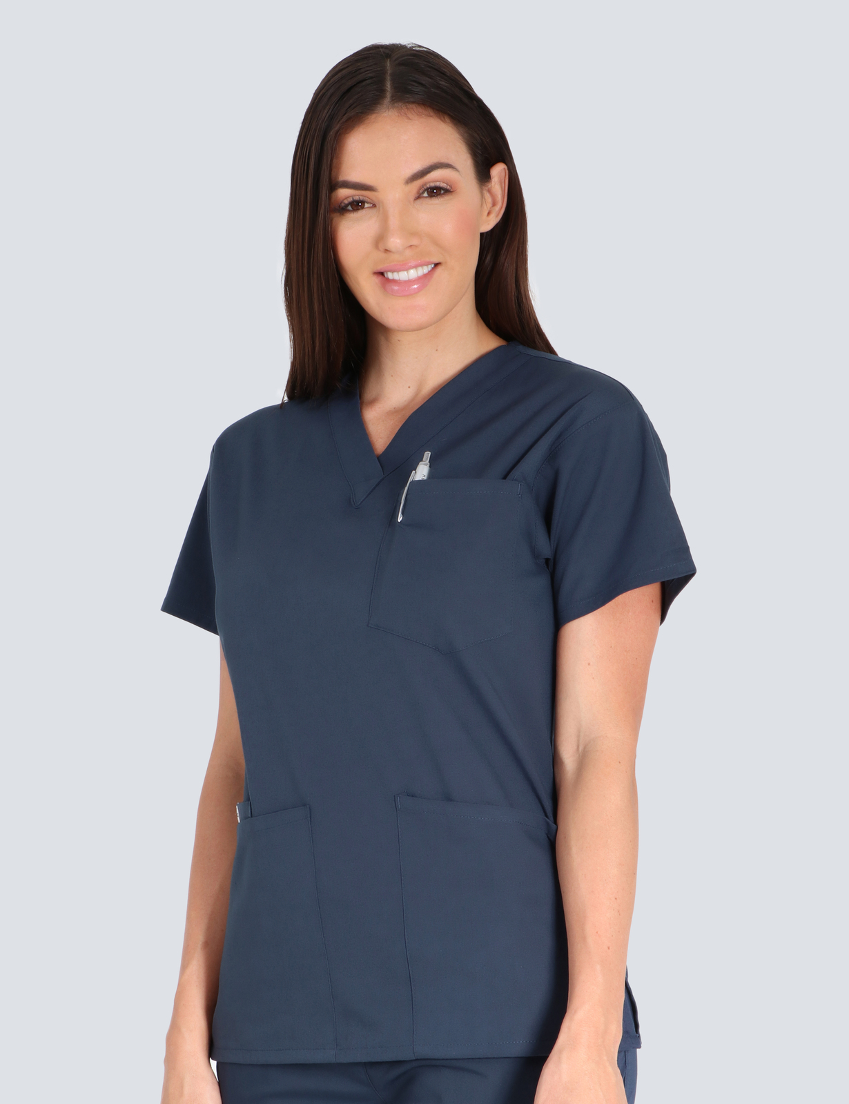 St Vincent's Hospital Cardiac Physiologist Uniform Top Only Bundle  (4 Pocket Top in Navy incl Logo)