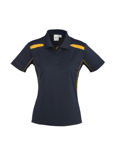 Women's United Short Sleeve Polo - Size 14 (Navy with Gold trim)