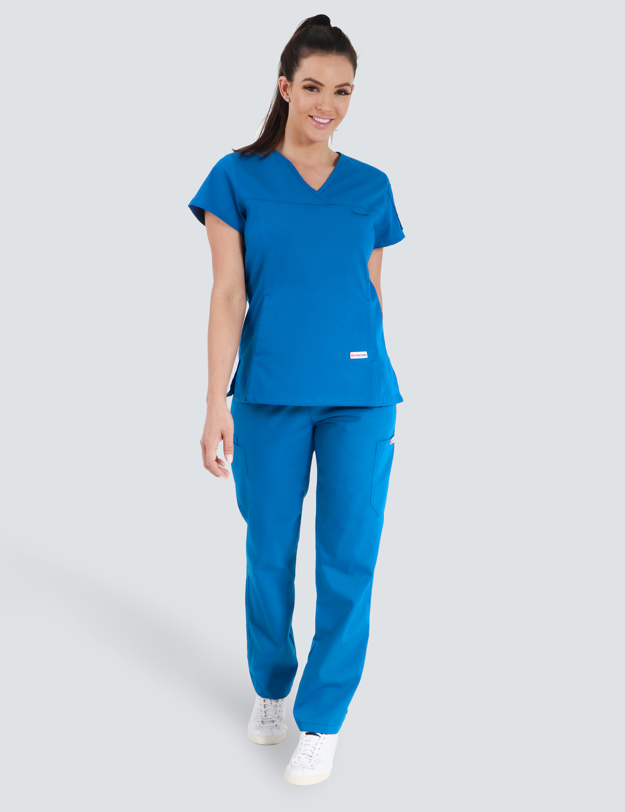 Canberra Hospital - Cardiology Cardiac Physiologist (Women's Fit Solid Scrub Top and Cargo Pants in Royal incl Logos)