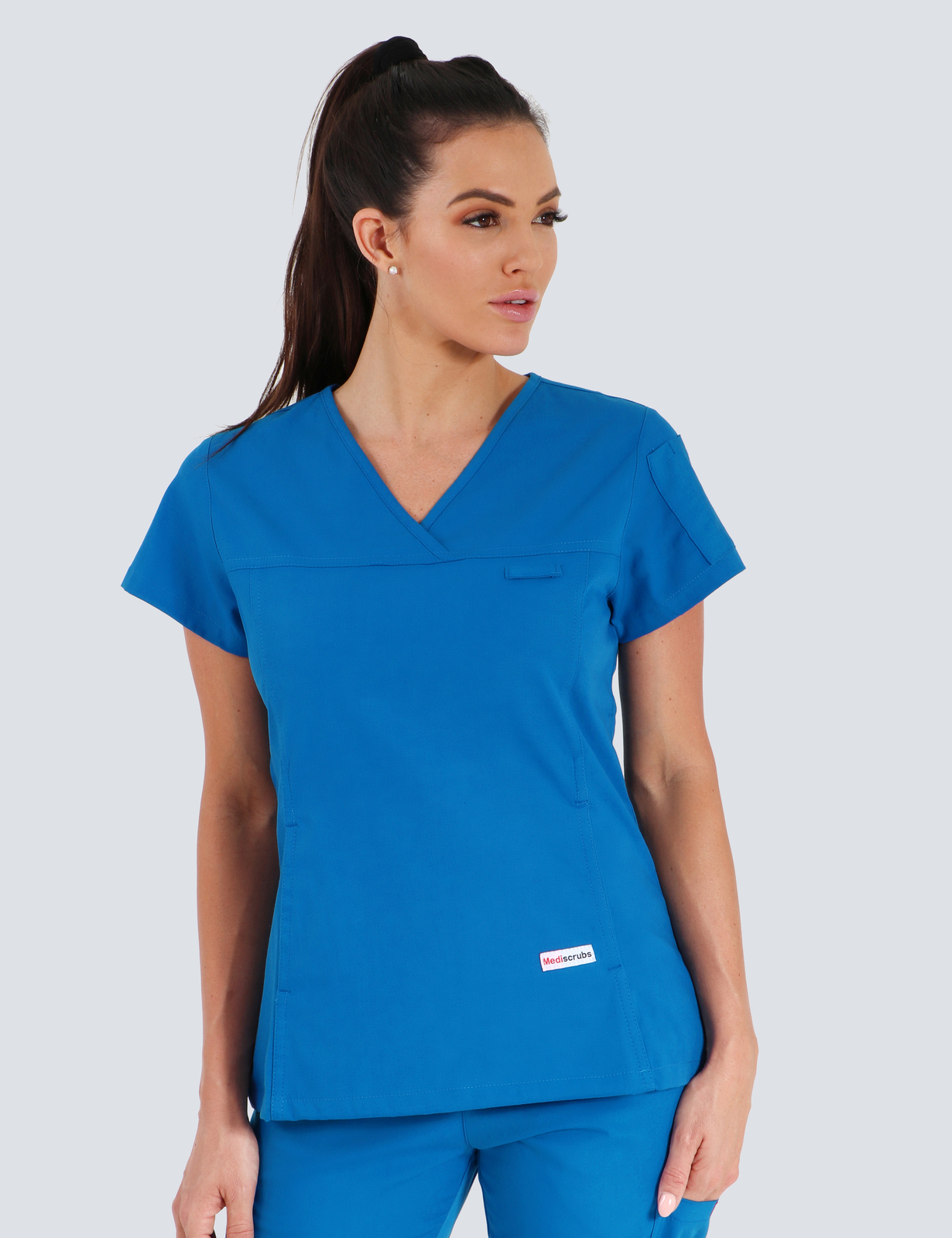 Canberra Hospital - Cardiology Cardiac Physiologist (Women's Fit Solid Scrub Top in Royal incl Logos)