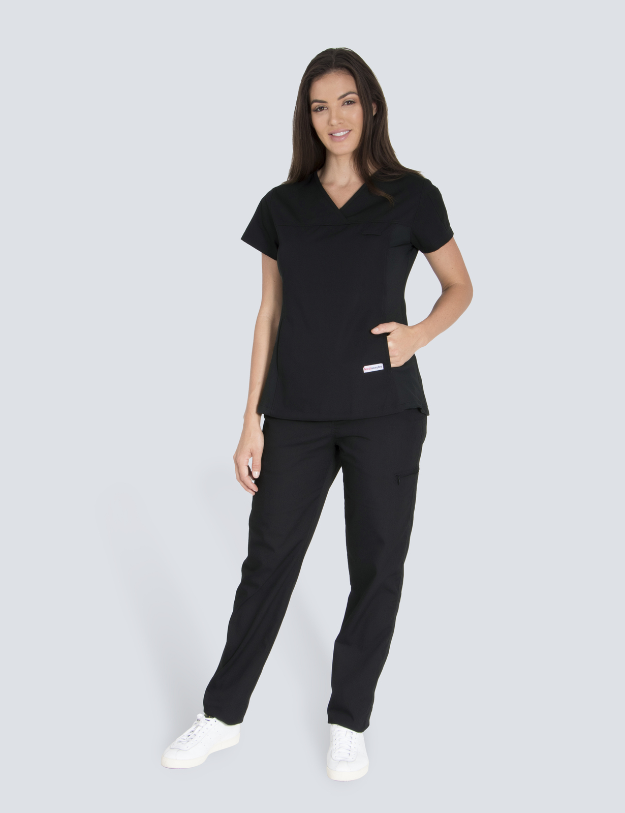 PAH - Medical Imaging (Women's Fit Spandex Scrub Top and Cargo Pants in Black incl Logos)