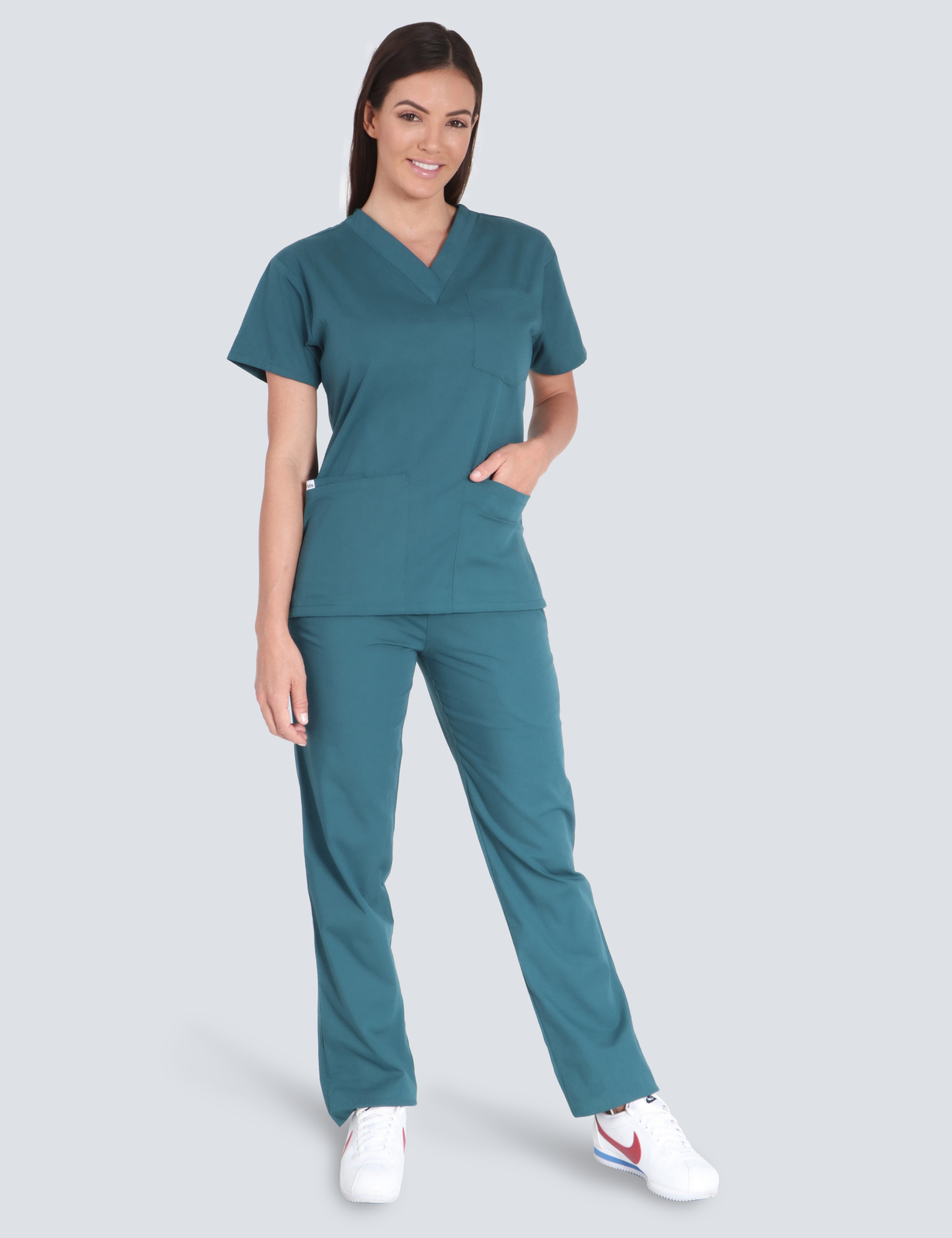 Flinders Medical Centre - Registered Nurse (4 Pocket Scrub Top and Cargo Pants in Caribbean incl Logos)