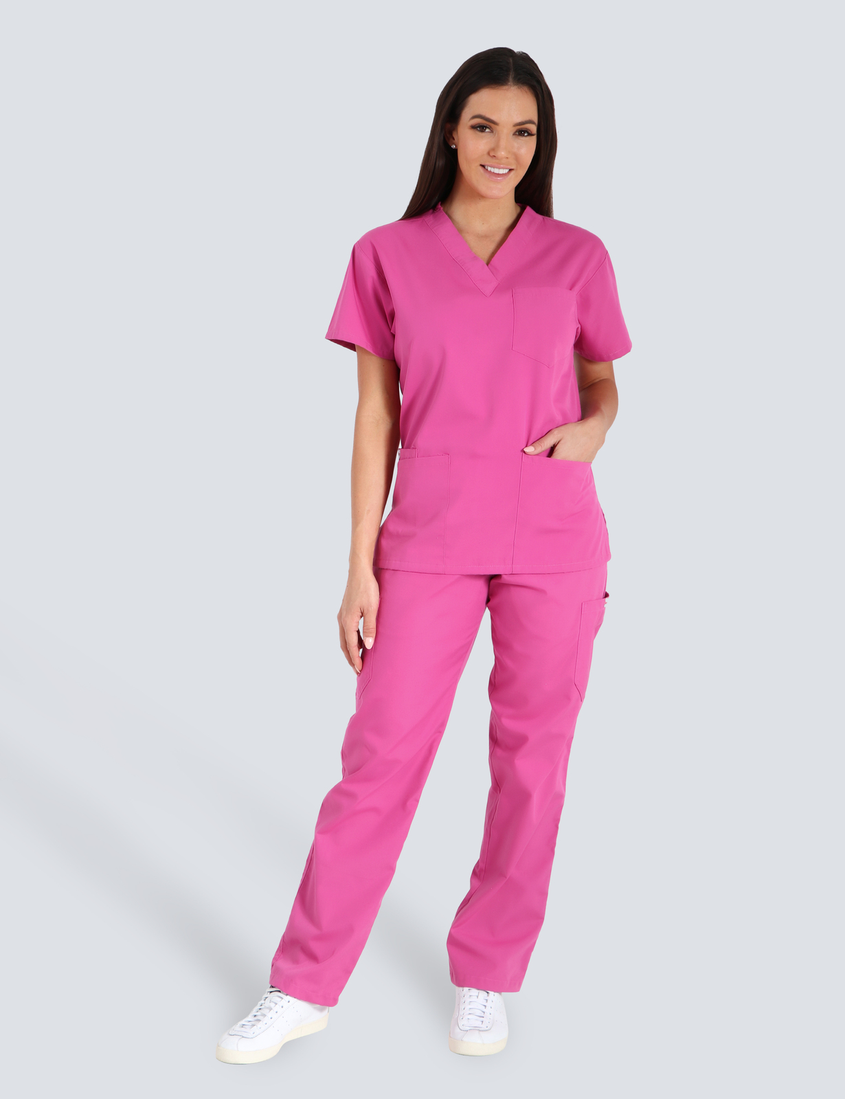 RBWH - Grantley Stable Neonatal Unit (4 Pocket Scrub Top and Cargo Pants in Pink incl Logos)