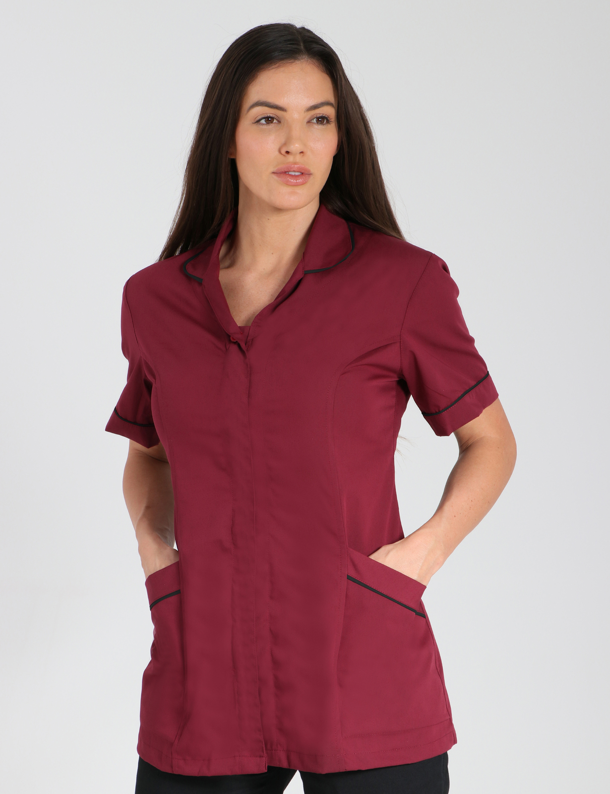 Bonnie Style Tunic Top with Contrast Trim