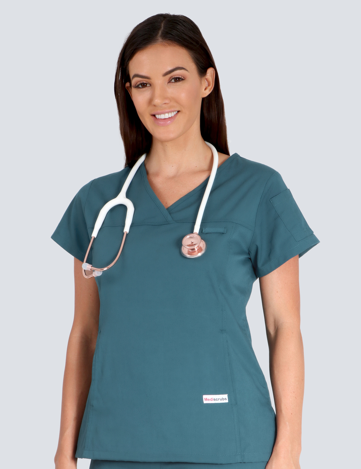 St. Vincent's - Medical Imaging Radiographer (Women's Fit Solid Scrub Top in Caribbean incl Logos)