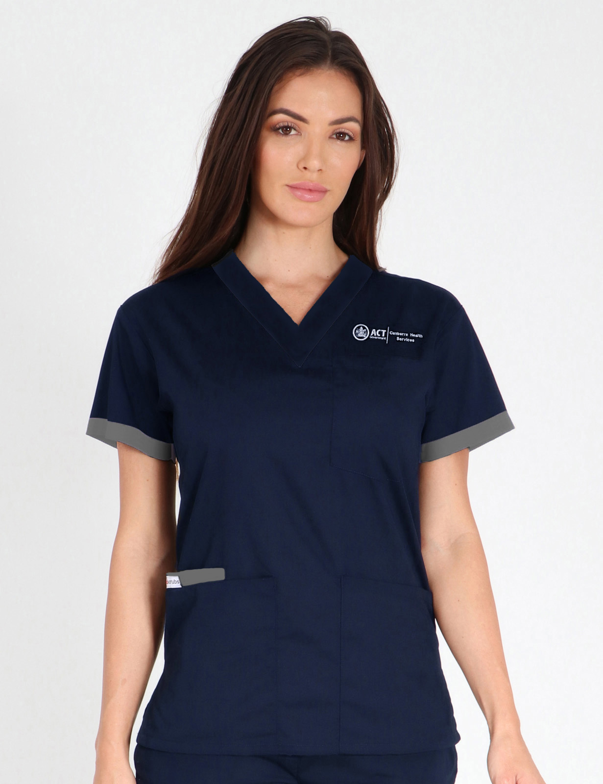 Canberra Hospital (ACT) - Acute Social Work (Contrast 4 Pkt in Navy with Steel Grey Trim (Sleeves and Inner pocket only) and Cargo Pants incl Logos)