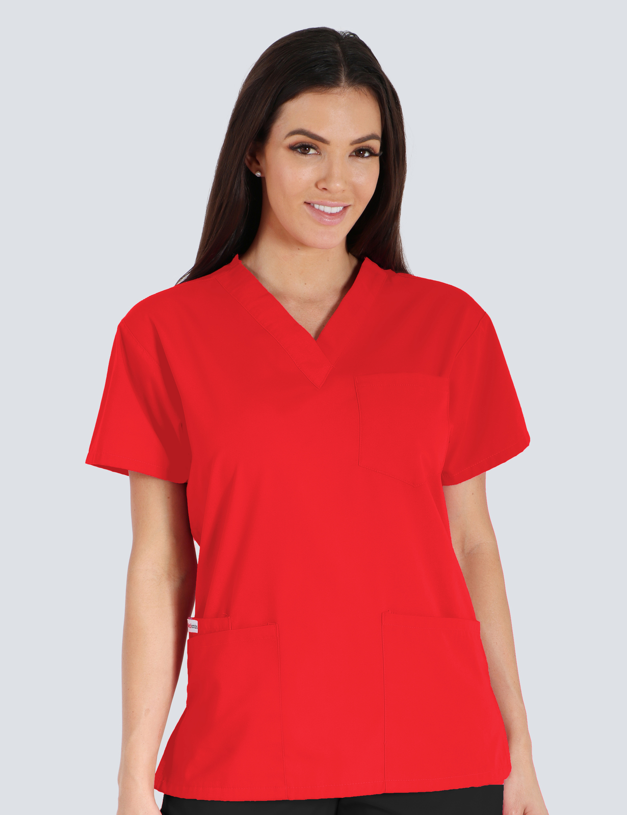 Rockhampton Base Hospital - ED Shift Cooordinator (4 Pocket Scrub Top in Red incl Logos)