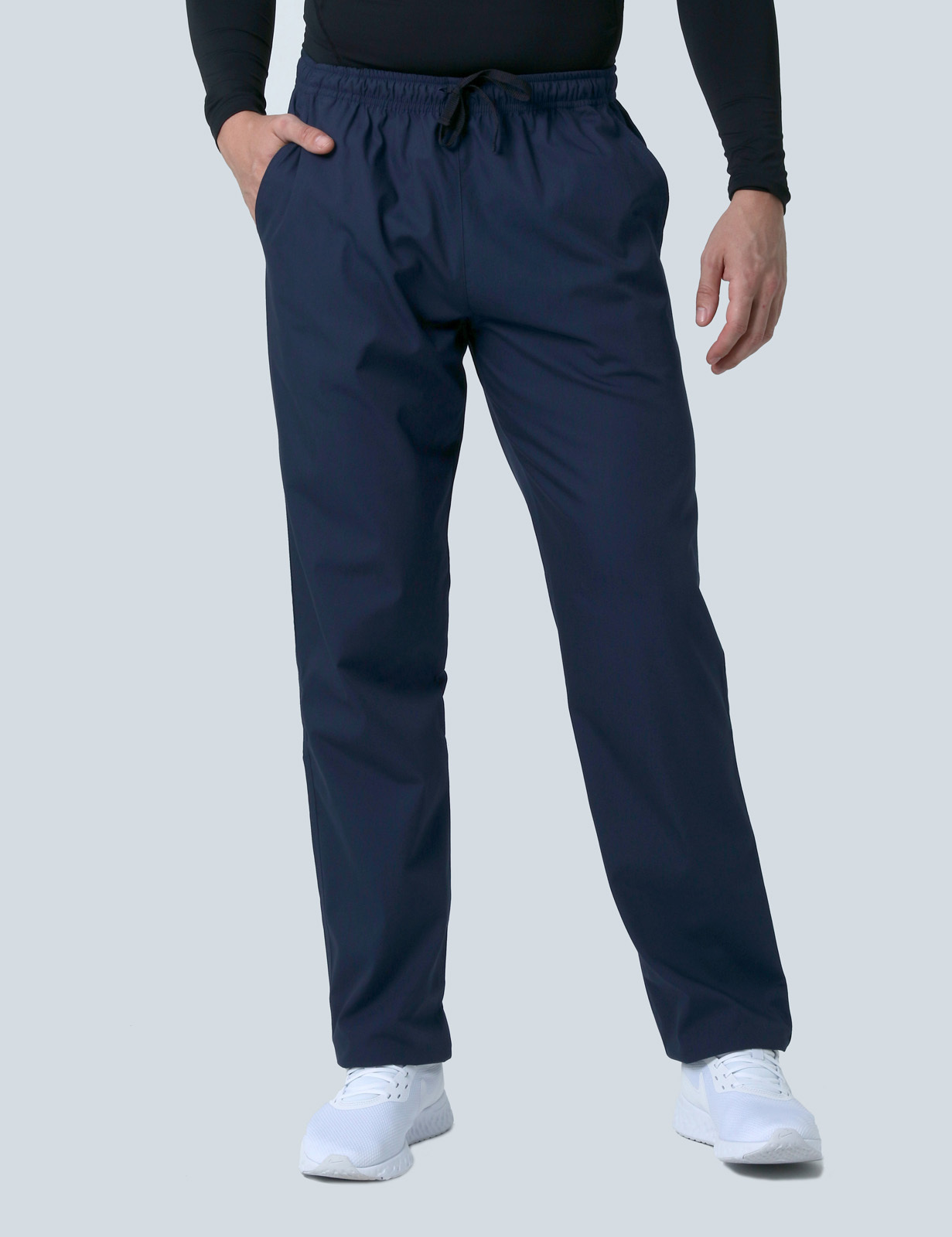 Men's Regular Cut Pants - Navy - Large - Tall