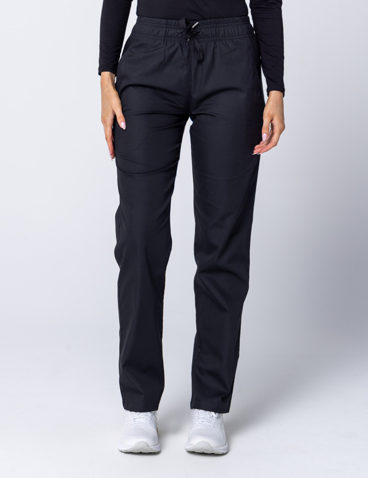 Women's Regular Cut Pants - Black - 2X Large